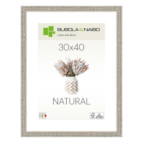 Cornice legno (30x40cm) NATURAL TOSCA Grigio 6860 05 11