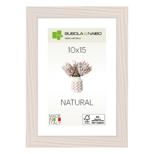 Cornice legno (10x15cm) TRENDY TULIPA Bianco venato 6340 08 03
