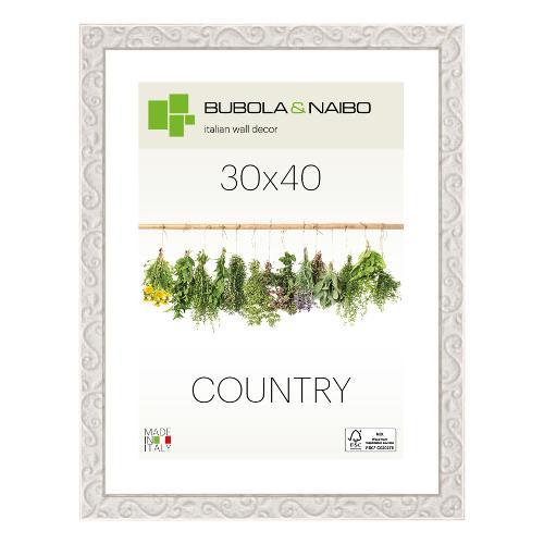 Cornice legno (30x40cm) COUNTRY MILTON Bianco Provenza 5790 03 11