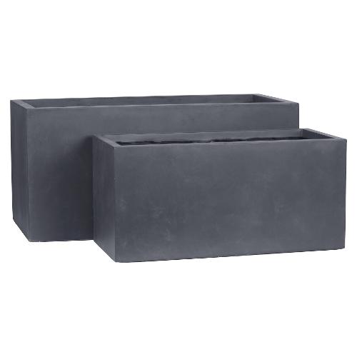 Set cassette rettangolari piante 2 pz (59, 79 cm) terracotta Antracite GAP14312