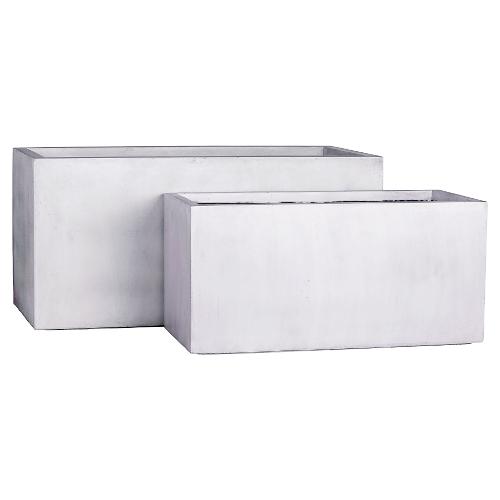 Set cassette rettangolari piante 2 pz (59, 79 cm) terracotta Bianco crema GAP14312