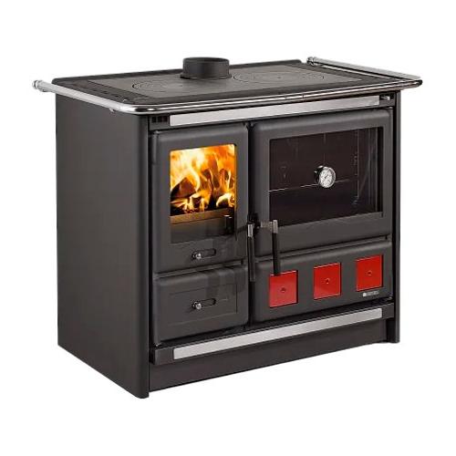 Cucina legna 10,5kW ROSA XXL VST.16 Steel Antracite 5 stelle (107,4x66,9x86,1cm)