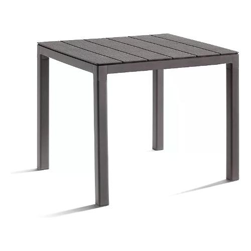 Tavolo da esterno polipropilene DOGE Fisso Taupe (78x78x74cm) 441 1