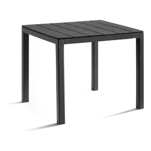 Tavolo da esterno polipropilene DOGE Fisso Antracite (78x78x74cm) 441 4