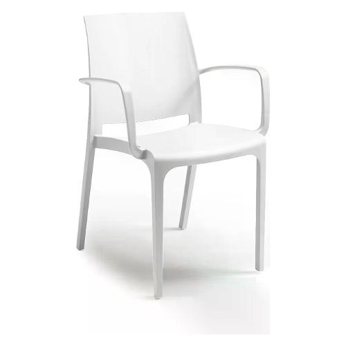 Sedia con braccioli polipropilene VOLGA Bianco 301