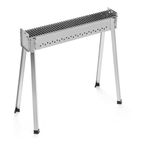 Cuocispiedini legna/carbone (81x30x79cm) Inox BBQ0080