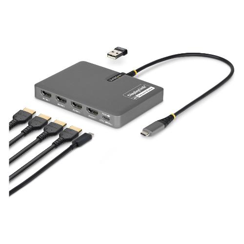 HUB 3 in 1 Quad Monitor Gray QUAD USB HDMI ADAPT