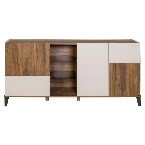 VITTORIA Madia Noce brera e Grigio cashmere (180cm) Mobile KIT