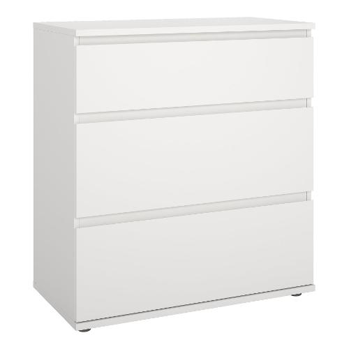 NOVA Cassettiera 3 Cassetti White (75cm) Mobile KIT