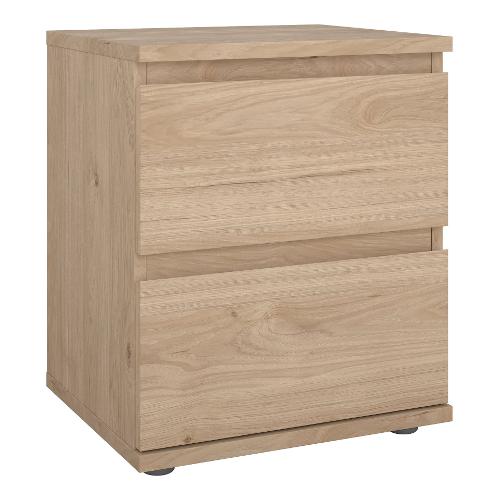NOVA Comodino 2 Cassetti Jackson hickory Mobile KIT (40,2x34x48,2cm)