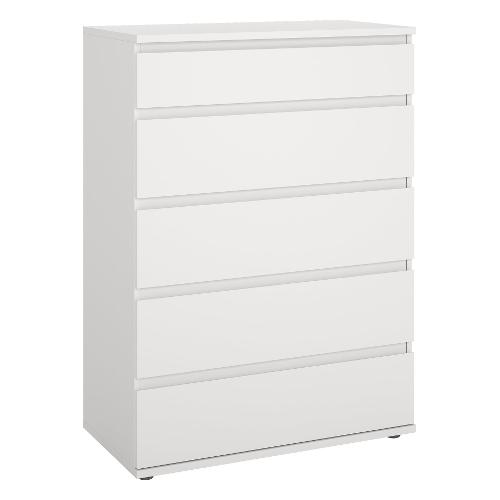 NOVA Cassettiera 5 Cassetti White (75cm) Mobile KIT