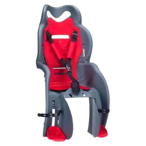 Seggiolino bici posteriore per portapacchi max 22 Kg SANBAS P Antracite e Rosso