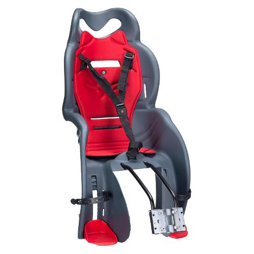 Seggiolino bici posteriore a telaio max 22 Kg SANBAS T Antracite e Rosso