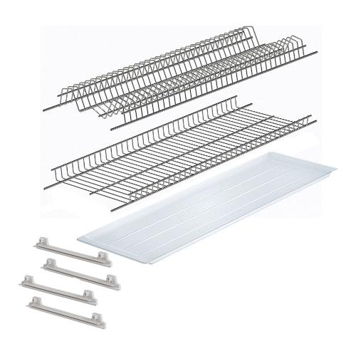 ESSENTIAL Scolapiatti incasso Grigio cromo (80cm)