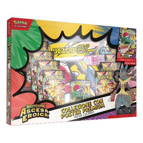 Carte gioco POKÉMON Collezione con Poster Premium di Mega EX Assortito PK10302
