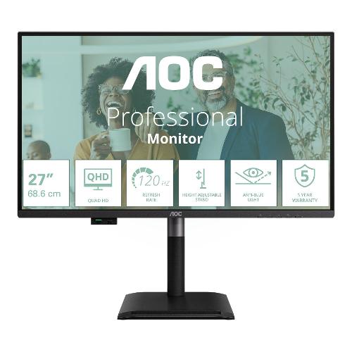 Monitor 27" ( IPS 2560x1440 QHD 2K 120Hz ) PROFESSIONAL Black Q27P4CV