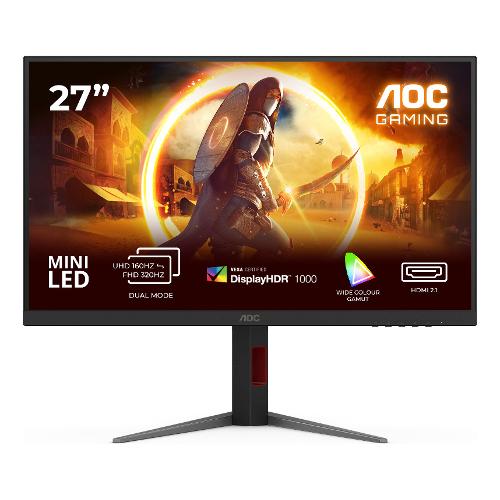 Monitor 27" ( MiniLED 3840x2160 UHD 4K 320Hz ) Black e Red U27G4XM