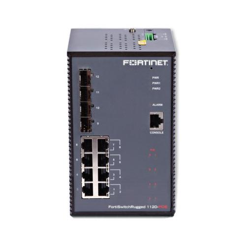 Switch di rete 8 porte FORTISWITCH RUGGED PoE+ Gray FSR 112D POE Gigabit (1000Base-TX)