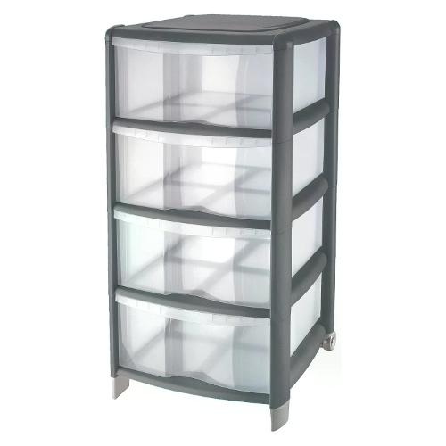 Cassettiera salvaspazio 4C (38,5x39,5x86cm) BAMBÙ Grafite 9022069AK5