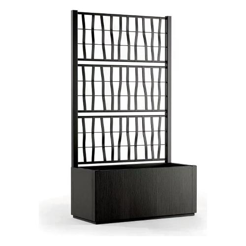 Fioriera con grigliato plastica riciclata (80x36x140cm) ETHICA ECO LINE Grafite 68601