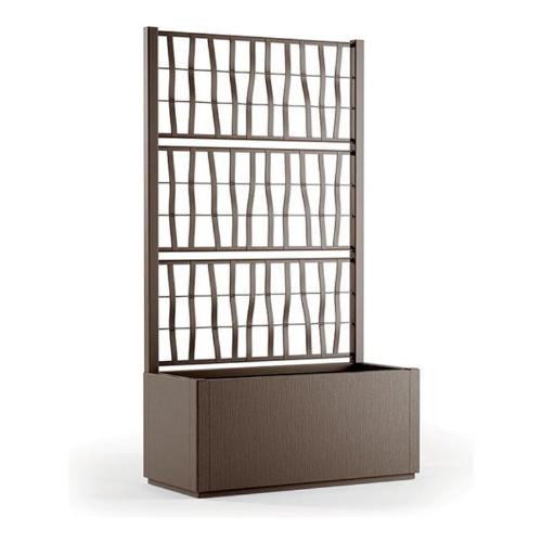 Fioriera con grigliato plastica riciclata (80x36x140cm) ETHICA ECO LINE Tortora 68603