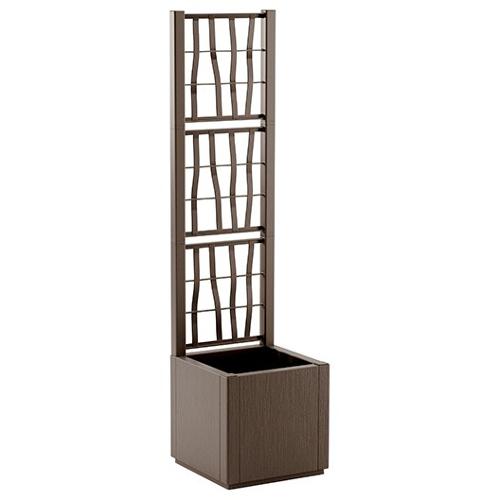 Fioriera con grigliato plastica riciclata (36x36x140cm) ETHICA ECO LINE Grafite 68801