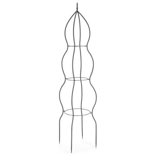 Porta piante acciaio supporto per rampicanti (34,5x34,5x174cm) JEMMA Antracite 0723909