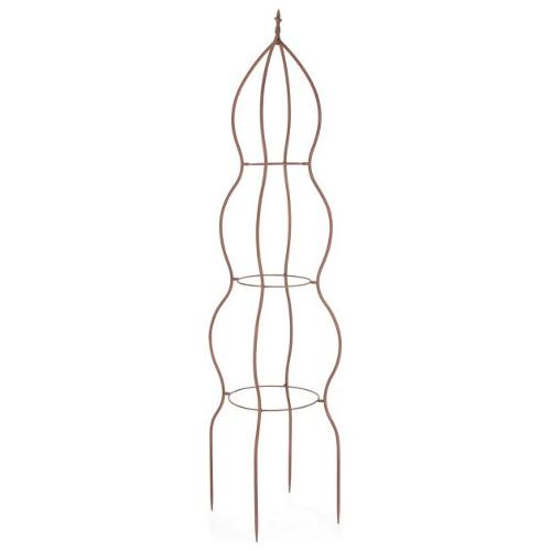 Porta piante acciaio supporto per rampicanti (34,5x34,5x174cm) JEMMA Ruggine 0723908