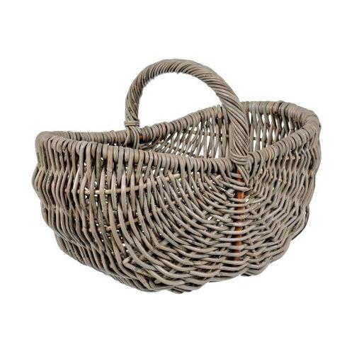 Cesto legna rattan (43x31x21cm) NARRA Grigio 0380376
