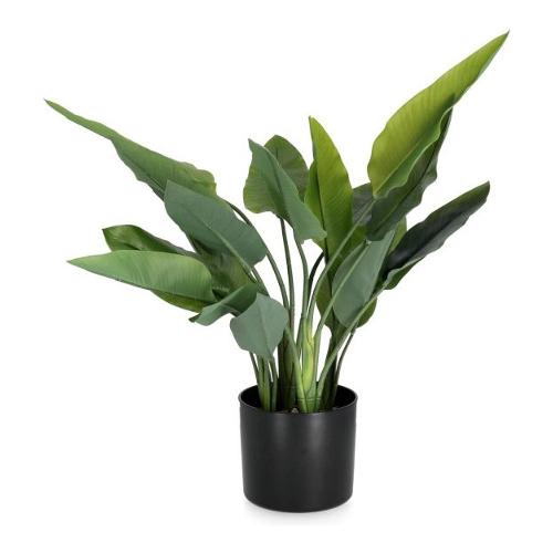 Pianta artificiale Streliztia con vaso 20 foglie (70cm) 0170760