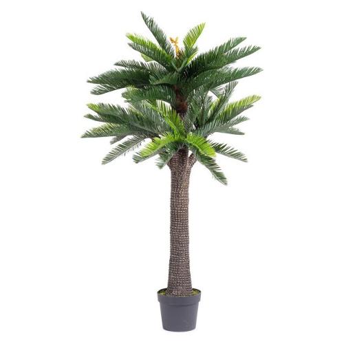 Pianta artificiale Palma cycas con vaso 67 foglie (190cm) 0173154
