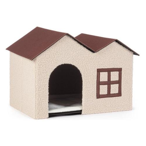 Cuccia interno cani taglia medio/piccola (58x41x40cm) BERARD Beige e Marrone 0730193