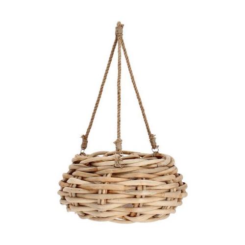 Porta vaso sospeso con gancio fibra naturale (40x20cm) YULIA Naturale 0380964