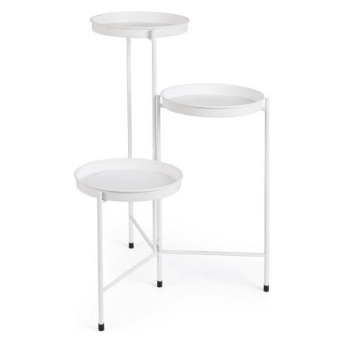 Porta piante acciaio 3P pieghevole (47,5x42,5x60cm) HENLEY Bianco 0743989