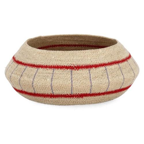 Cestino tavola fibra naturale (20cm) NINH Blu e Rosso 0187120