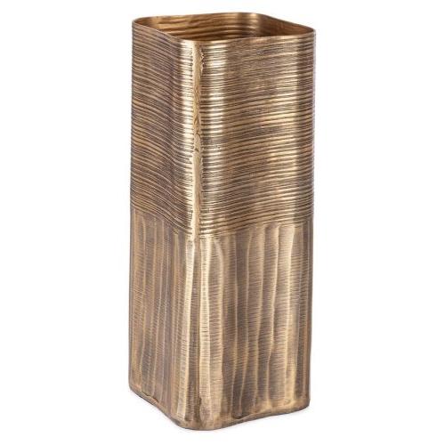 Vaso alluminio (13,5x13,5x31,5cm) REEL Oro 0187235