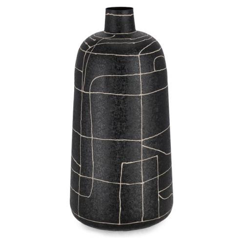 Vaso metallo (20x44,5cm) bottiglia SIVA Nero 0185455