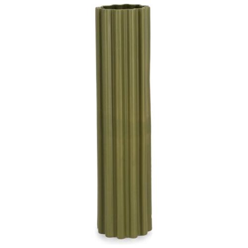 Vaso gres (15x61cm) cilindro alto HOLAF Verde salvia 0503302