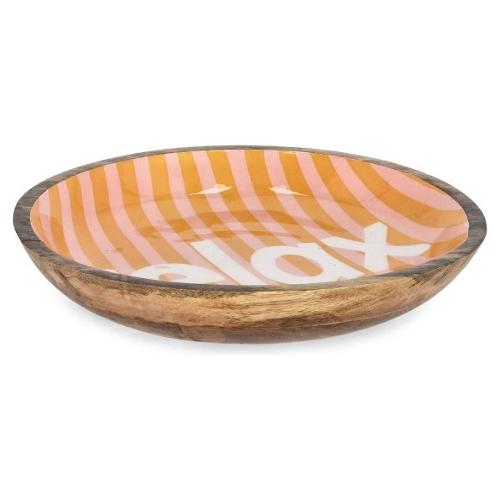 Centro tavola Legno (38x6,5cm) Righe RELAX Arancio 0551037