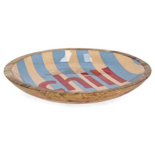 Centro tavola Legno (38x6,5cm) Righe CHILL Azzurro 0551036