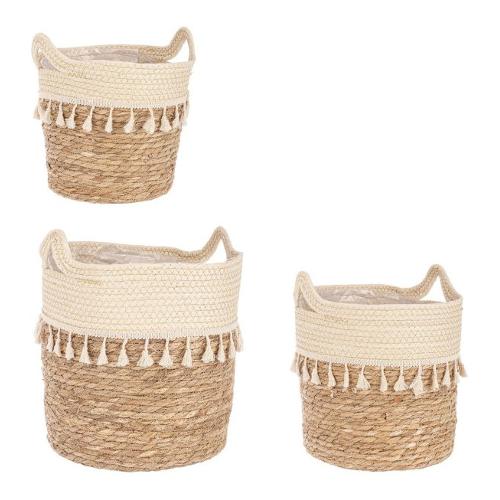 Set ceste 3 pz 2 manici BRIDGET Naturale e Avorio 0411099