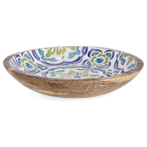 Centro tavola Legno (38x6,5cm) Maioliche SINTRA Blu multicolore 0551020