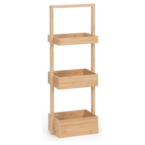 Porta oggetti (27,5x18x75cm) 3 ripiani CAYDEN Naturale 0734193