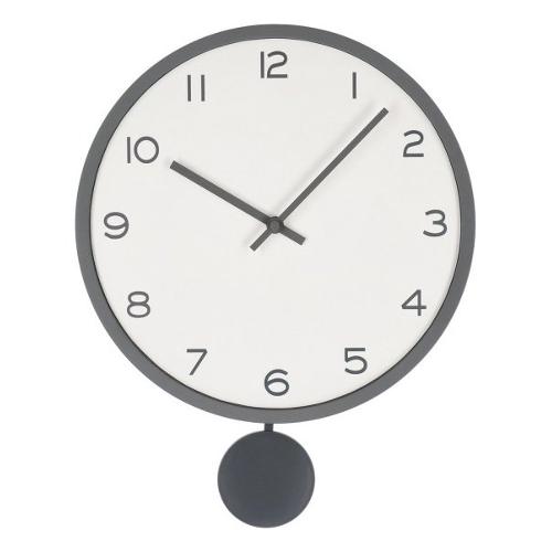 Orologio da parete (30x5,5cm) con pendolo BAYRON Grigio 0185550