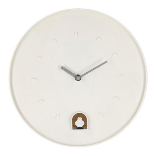 Orologio da parete (30x8cm) con cucù DAMIAN Bianco 0185559