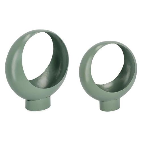 Set porta vasi piante 2 pz con base rialzata acciaio KEYRA Salvia 0722911