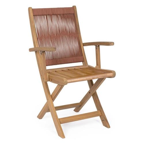 Sedia con braccioli legno, polipropilene DANUBIO Corallo 0806993