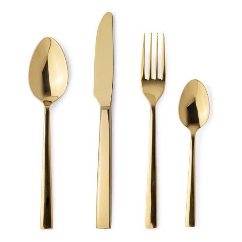 Set posate tavola 16 pz Inox HESTIA Oro lucido PVD 0555413