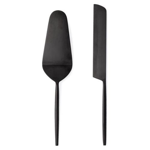 Set posate dessert 2 pz Inox BRONTE Nero satinato PVD 0555427
