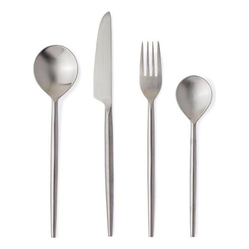 Set posate tavola 16 pz Inox BRONTE Argento satinato 0555420